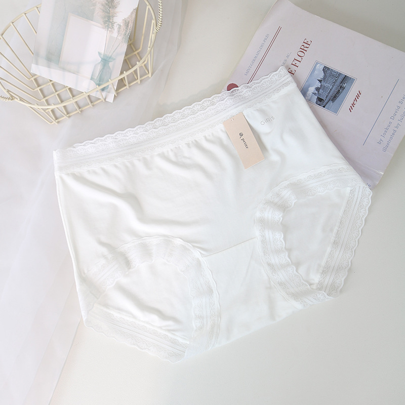 Plus-size ženske gaćice od modalnog elastana, s srednjim pojasom, prozračne, A002