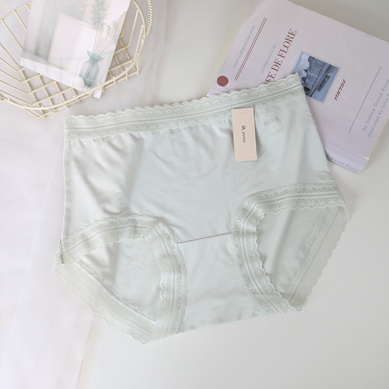 Plus-size ženske gaćice od modalnog elastana, s srednjim pojasom, prozračne, A002