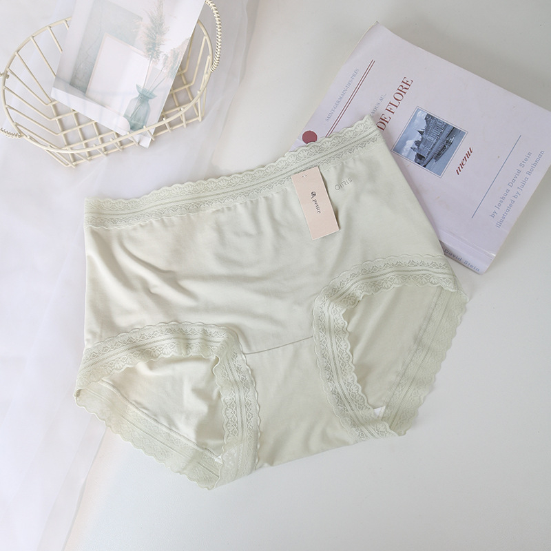 Plus-size ženske gaćice od modalnog elastana, s srednjim pojasom, prozračne, A002