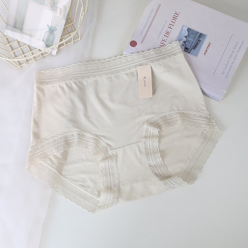 Plus-size ženske gaćice od modalnog elastana, s srednjim pojasom, prozračne, A002
