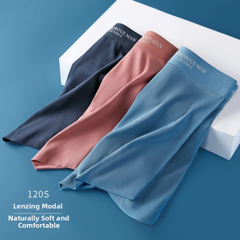 Boxer bărbătești din Lenzing Modal, 120 bucăți, talie medie, uni, căptușeală din Modal