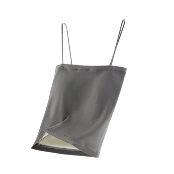 Nylon termalna vesta s ugrađenim grudnjakom, bez šavova, s kapuljačom, 201–250 g/m², velur obloga