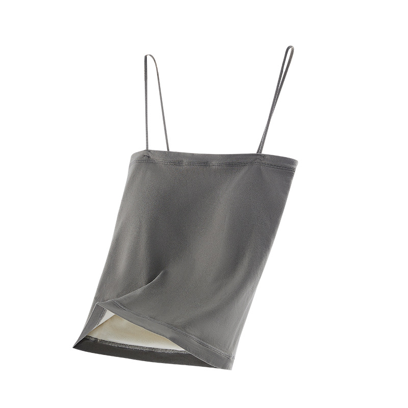 Nylon termalna vesta s ugrađenim grudnjakom, bez šavova, s kapuljačom, 201–250 g/m², velur obloga