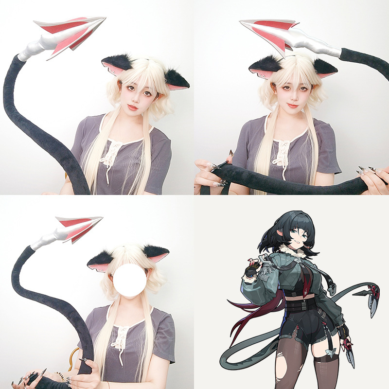 Set miševa ušiju s trakom za glavu i repom za cosplay (Jane du; odrasli; ljeto 2025)