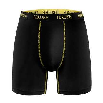 Muške sportske bokserice s anti-trenje, dugi kroj, prozračna Milk Silk poliester tkanina, srednje visina struka, za sve sezone.