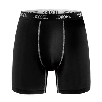 Muške sportske bokserice s anti-trenje, dugi kroj, prozračna Milk Silk poliester tkanina, srednje visina struka, za sve sezone.