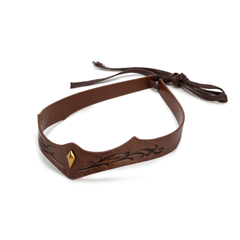 Accesoriu pentru cap din piele pentru cosplay - Stil pădure medieval, ornament frontal cu gravură pe frunze de viță, pentru adulți (Brand: Altul; Sursă: În stoc; Lansare: Primăvara 2025)