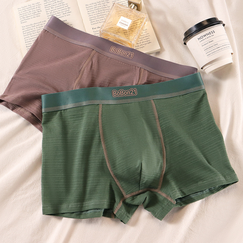 Boxer briefs din bumbac, talie medie, respirabile, bumbac tricotat, 90–95% bumbac, pentru toate anotimpurile