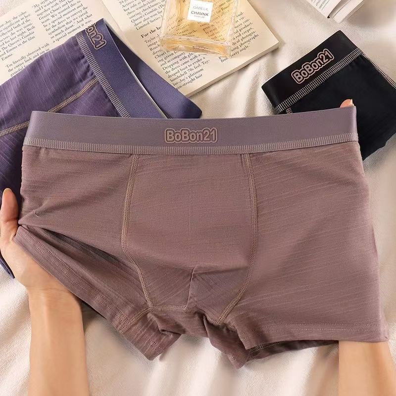 Boxer briefs din bumbac, talie medie, respirabile, bumbac tricotat, 90–95% bumbac, pentru toate anotimpurile