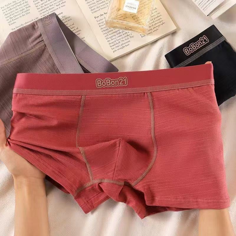 Boxer briefs din bumbac, talie medie, respirabile, bumbac tricotat, 90–95% bumbac, pentru toate anotimpurile