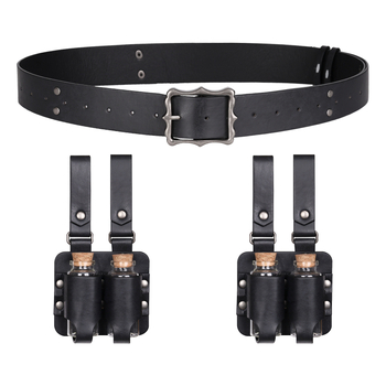 Set dublu de sticle pentru alchimia medievală – recuzită cosplay în stil Viking scandinav, lansare iarna 2025.