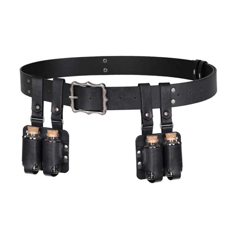 Set dublu de sticle pentru alchimia medievală – recuzită cosplay în stil Viking scandinav, lansare iarna 2025.