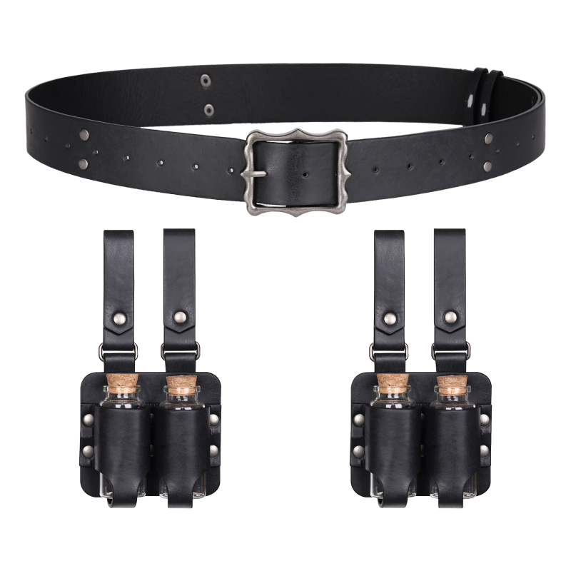 Set dublu de sticle pentru alchimia medievală – recuzită cosplay în stil Viking scandinav, lansare iarna 2025.