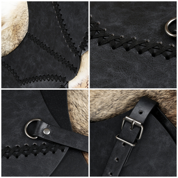 Pieptar medieval pe jumătate - cosplay în stil nordic Viking - Hai fane; pentru adulți; iarna 2025; Spot goods