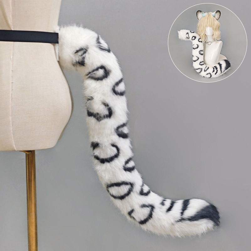 Cosplay set za kapu s ušima i repom snježnog leoparda, inspiriran Bai Li Shouyue iz Honor of Kings, Zima 2025