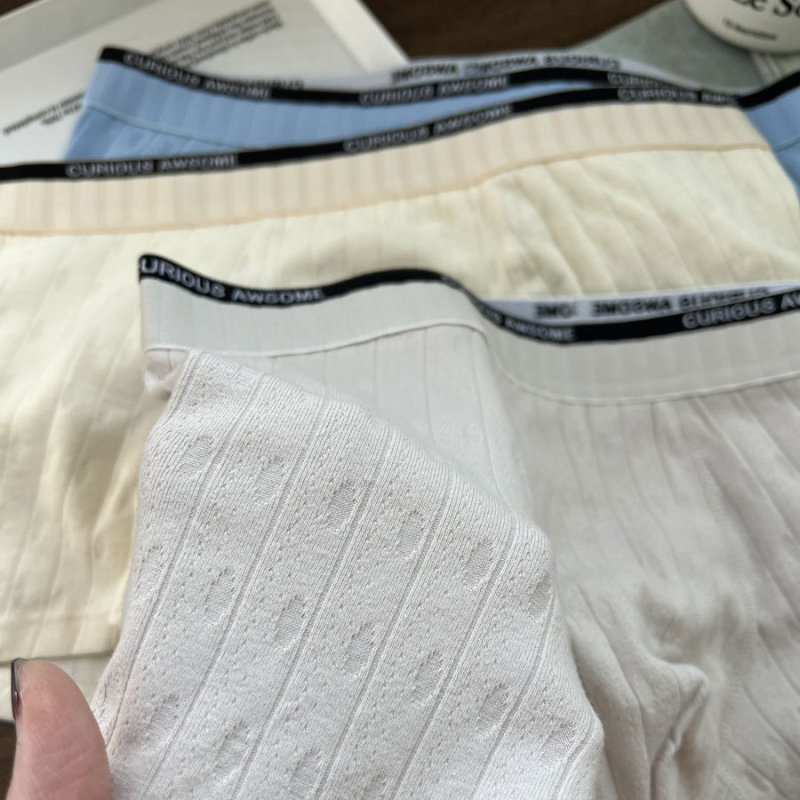 Muške pamučne bokserice sa srednjim strukom, prozračne, antibakterijske, Jacquard tkanina
