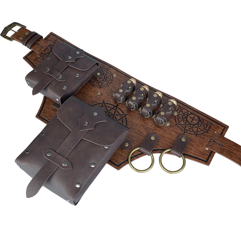 Cosplay pojas set — srednjovjekovna alhemija, nordijski Viking stil, retro izgled; Brand Hai fane; Za odrasle; proljeće 2025; na skladištu