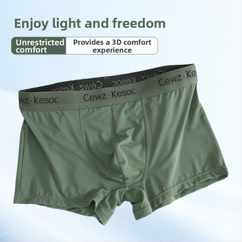 Ανδρικά μποξεράκια από νάιλον Ice Silk – γρήγορο στέγνωμα, διαπνοή, μεσαία μέση, U-σχήματος θήκη, 80-90% νάιλον, επένδυση καβάλου 92% βισκόζη