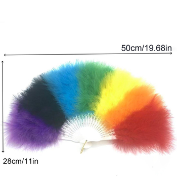 Tollas fan színpadi kosztümökhöz és kifutó bemutatókhoz, teljes tollazatú, Lolita party-kiegészítő