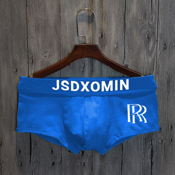 Мъжки боксерки от памук, антибактериални, текстов принт, средна талия