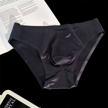 Muške bešavne gaćice s 3D konturama, biserno sjajna Ice Silk tkanina, ultra-tanki prozračni materijal