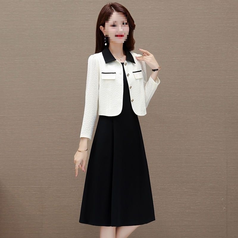 NORNS GIRL kostim s suknjom za žene, dugi rukav, poliester, stil Royal Sister, proljeće 2025