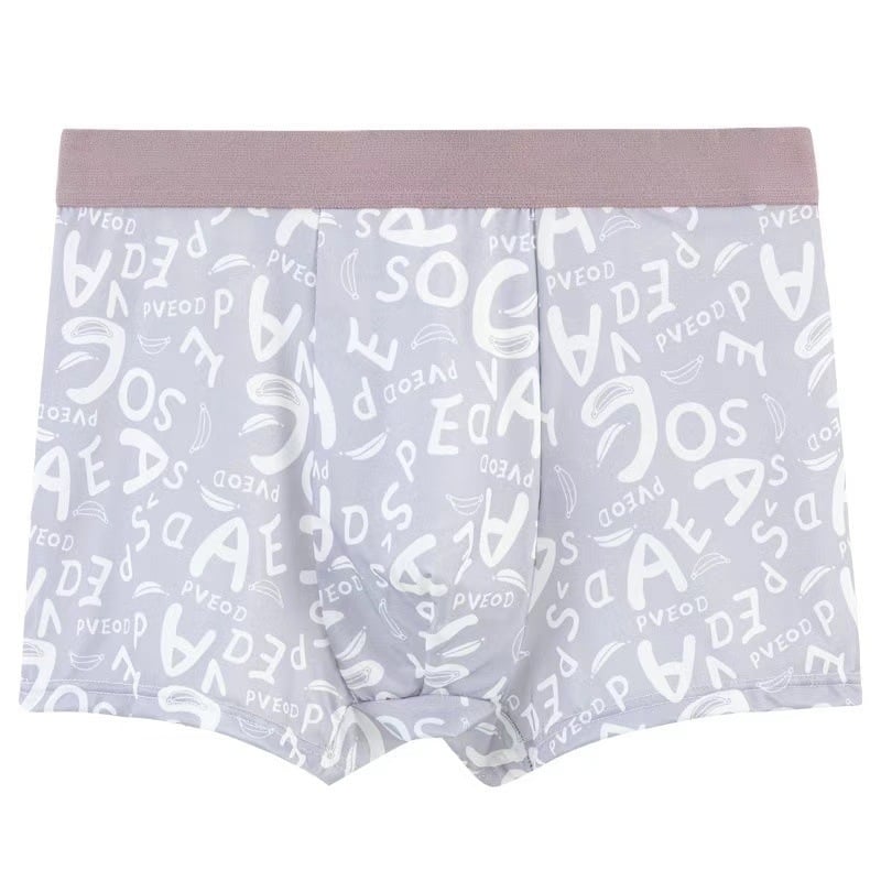 Meeste Ice Silk polüester bokserbriefid, õmblusteta, hingavad, kiiresti kuivavad, kirkšnialue puuvillane vooder