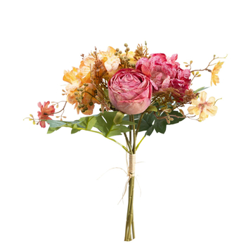Mesterséges rózsa és hortenzia virágcsokor esküvőre és otthoni díszítésre (Anyagok: selyem virágok, poliészter; Fajták: rózsa, hortenzia; Kézművesség: stilizálás, domborítás, injekciós formázás, szitanyomás)