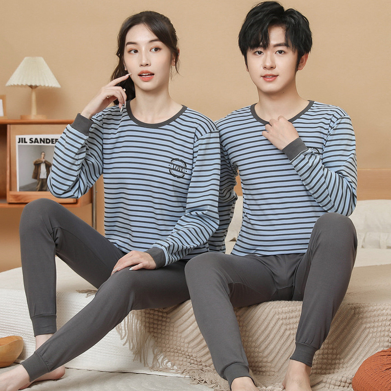 Set termic din bumbac pentru adolescenți: 100% bumbac, greutate medie 181–200 g/m², unisex, top cu mânecă lungă și pantaloni, cald pentru toamnă–iarnă, vârsta 13–18 ani