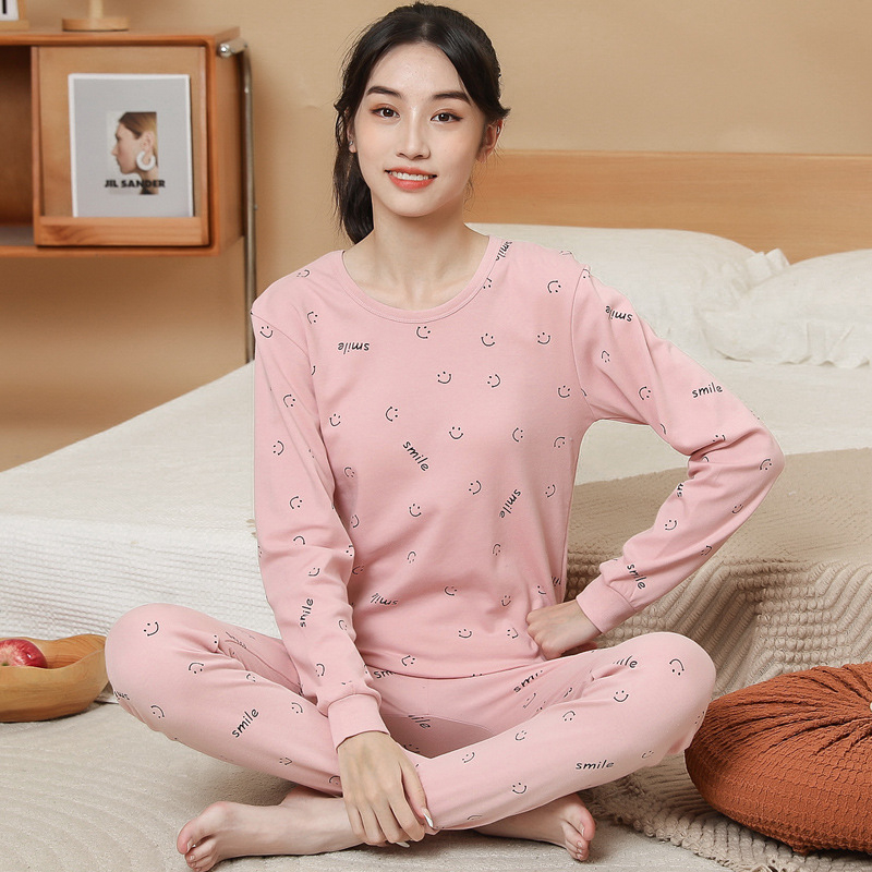 Set termic din bumbac pentru adolescenți: 100% bumbac, greutate medie 181–200 g/m², unisex, top cu mânecă lungă și pantaloni, cald pentru toamnă–iarnă, vârsta 13–18 ani
