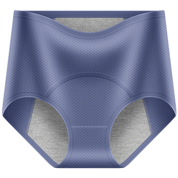 Менструално бельо Ice Silk плат, защита срещу протичане, средна талия, плетено; основен материал 92% найлон, подплата 82.2% вискоза.