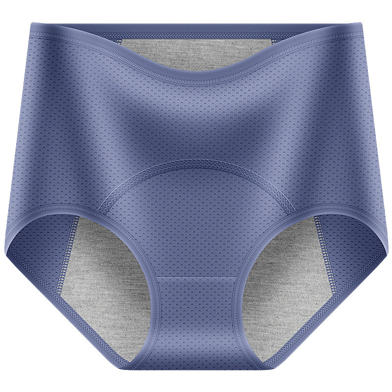 Менструално бельо Ice Silk плат, защита срещу протичане, средна талия, плетено; основен материал 92% найлон, подплата 82.2% вискоза.