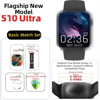 Έξυπνο ρολόι S10 με Bluetooth κλήσεις, μέτρηση καρδιακού ρυθμού και αρτηριακής πίεσης, πληρωμές NFC, ανθεκτικό στο νερό για καθημερινή χρήση