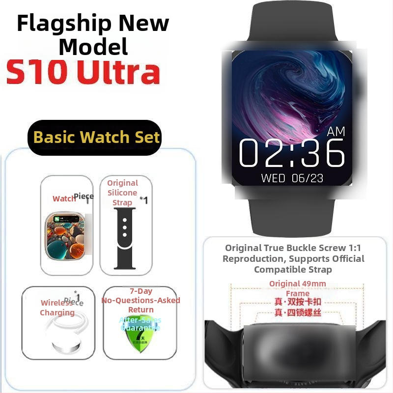 Έξυπνο ρολόι S10 με Bluetooth κλήσεις, μέτρηση καρδιακού ρυθμού και αρτηριακής πίεσης, πληρωμές NFC, ανθεκτικό στο νερό για καθημερινή χρήση