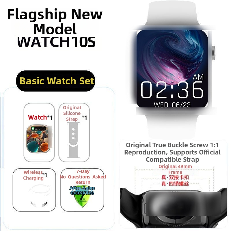 Έξυπνο ρολόι S10 με Bluetooth κλήσεις, μέτρηση καρδιακού ρυθμού και αρτηριακής πίεσης, πληρωμές NFC, ανθεκτικό στο νερό για καθημερινή χρήση