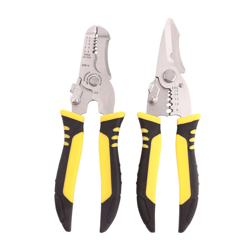 Saintly Apskrito laidų nuėmimo žnyplės – Elektriko daugiafunkcinis įrankis laidų nuėmimui ir pjovimui, svoris 011