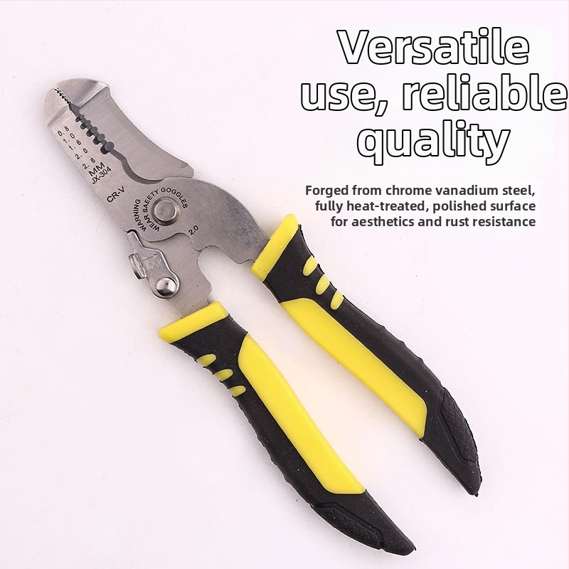 Saintly Apskrito laidų nuėmimo žnyplės – Elektriko daugiafunkcinis įrankis laidų nuėmimui ir pjovimui, svoris 011