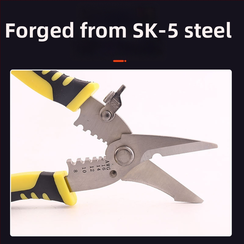 Saintly Apskrito laidų nuėmimo žnyplės – Elektriko daugiafunkcinis įrankis laidų nuėmimui ir pjovimui, svoris 011