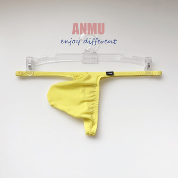 Bărbați thong din Ice Silk, transparenți, talie joasă, fir 61-70d