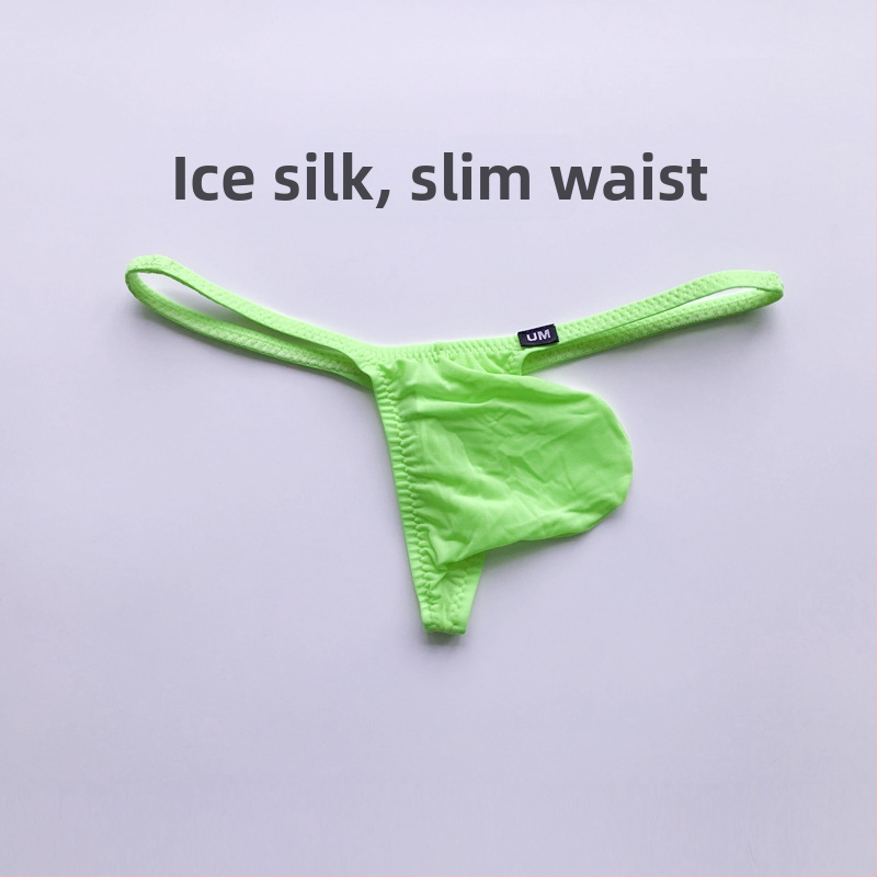 Pánske thong nohavičky z Ice Silk, priehľadné, nízky pás, priadza 61-70d