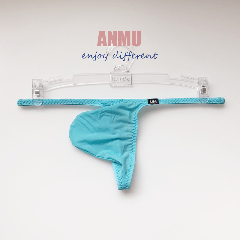 Bărbați thong din Ice Silk, transparenți, talie joasă, fir 61-70d