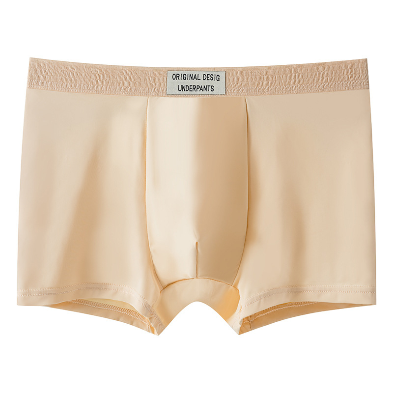 Muške bokserice od ice silk, antibakterijske, prozračne, brzo se suše, s podlogom prepona od mulberry silk, glavni materijal: najlon