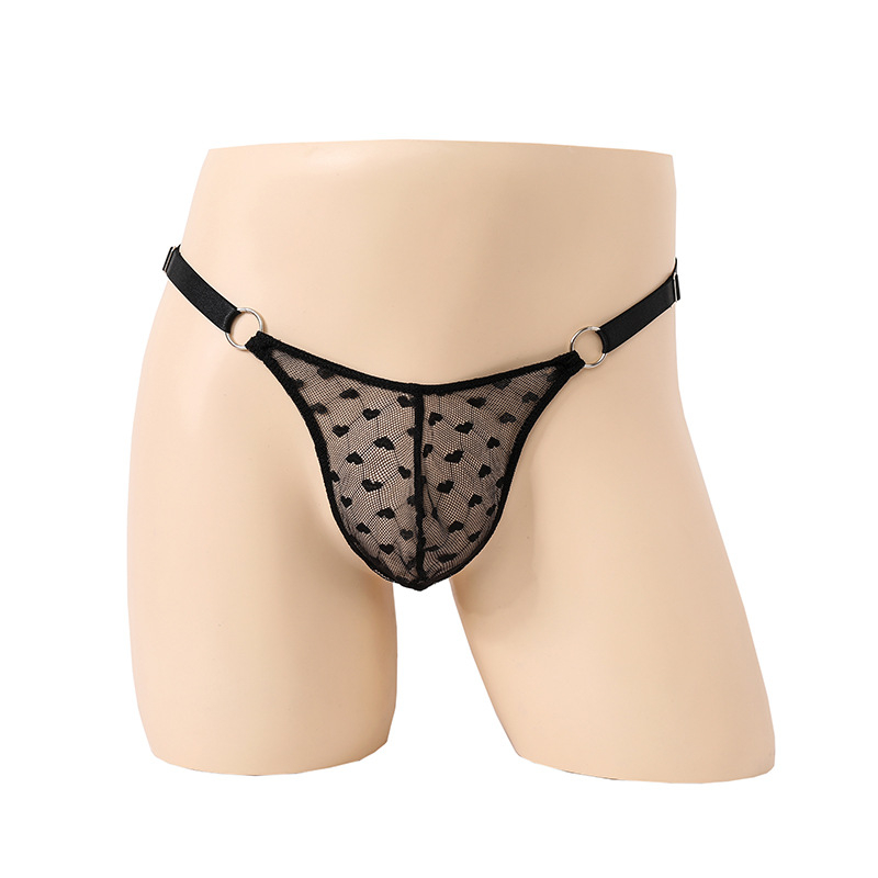 Unisex λεοπάρ mesh thong εσώρουχο, σπαντέξ 90-95%