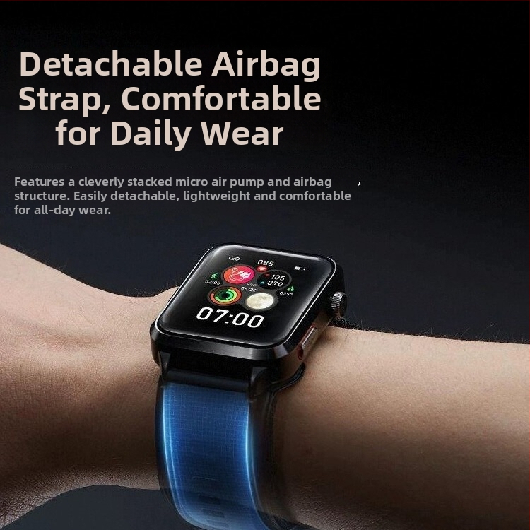 Έξυπνο ρολόι με μέτρηση αρτηριακής πίεσης, παρακολούθηση καρδιακού ρυθμού και οξυγόνου στο αίμα; αδιάβροχο, αυτονομία 7–14 ημερών, μαγνητική φόρτιση