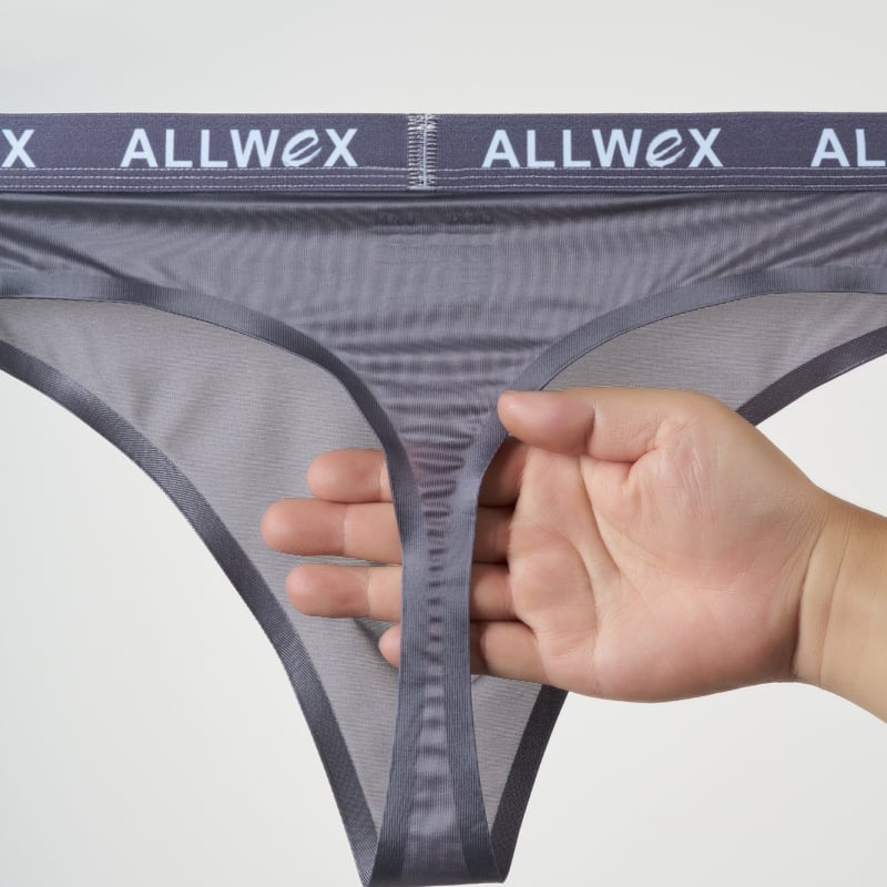 Ανδρικό εσώρουχο από νάιλον χωρίς ραφές, με 3D θήκη, χαμηλή μέση, μοτίβο with γράμματα