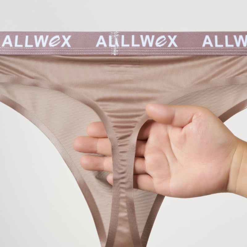 Ανδρικό εσώρουχο από νάιλον χωρίς ραφές, με 3D θήκη, χαμηλή μέση, μοτίβο with γράμματα