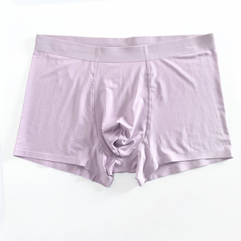 Meeste seamless bokserid Lanjing Modali materjalist, Mulberry Silk vooder kirkonnas, keskjoon, hingavad ja nähtamatud, ühes toonis