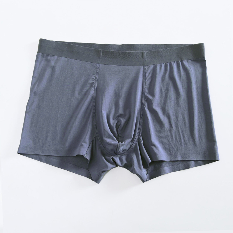 Meeste seamless bokserid Lanjing Modali materjalist, Mulberry Silk vooder kirkonnas, keskjoon, hingavad ja nähtamatud, ühes toonis