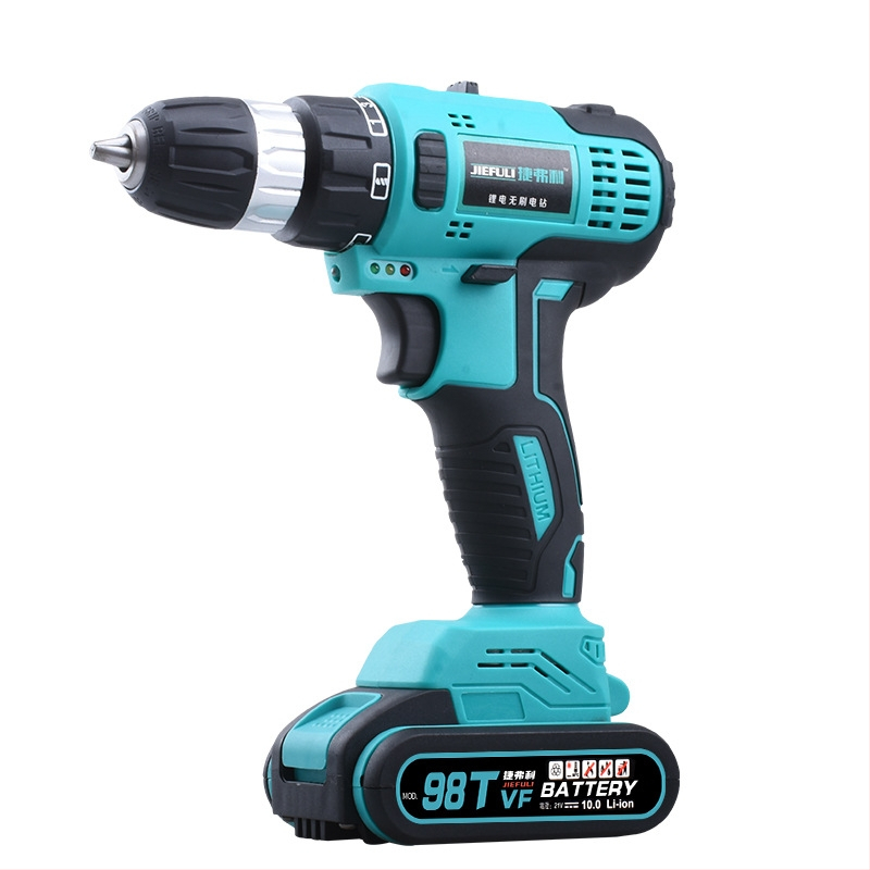 Bežično pistolna bušilica s brushless motorom, Li-ion baterija, neprekidna regulacija brzine, čeljust 3/8 inča, maksimalni promjer bušilice 10 mm