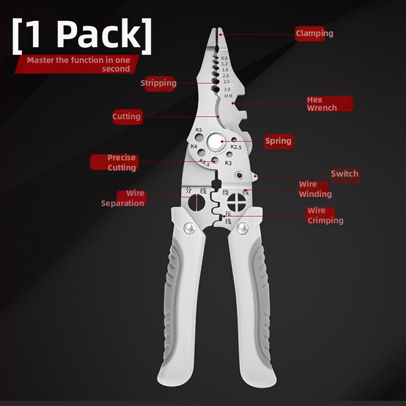 21-in-1 daugiafunkcinis laidų odos šalinimo įrankis elektrikams, pramoninės kokybės, svoris 154 g